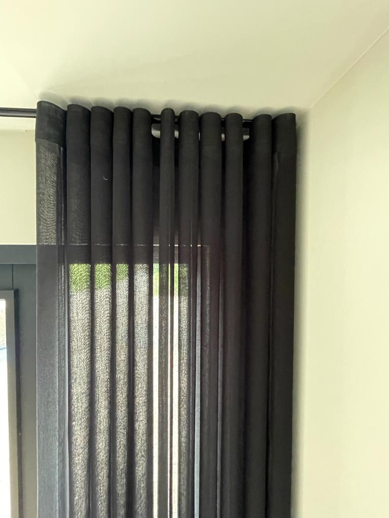 Luna 100 wave plooi 8cm Forest DS rail zwart Emmen VanAatotZ